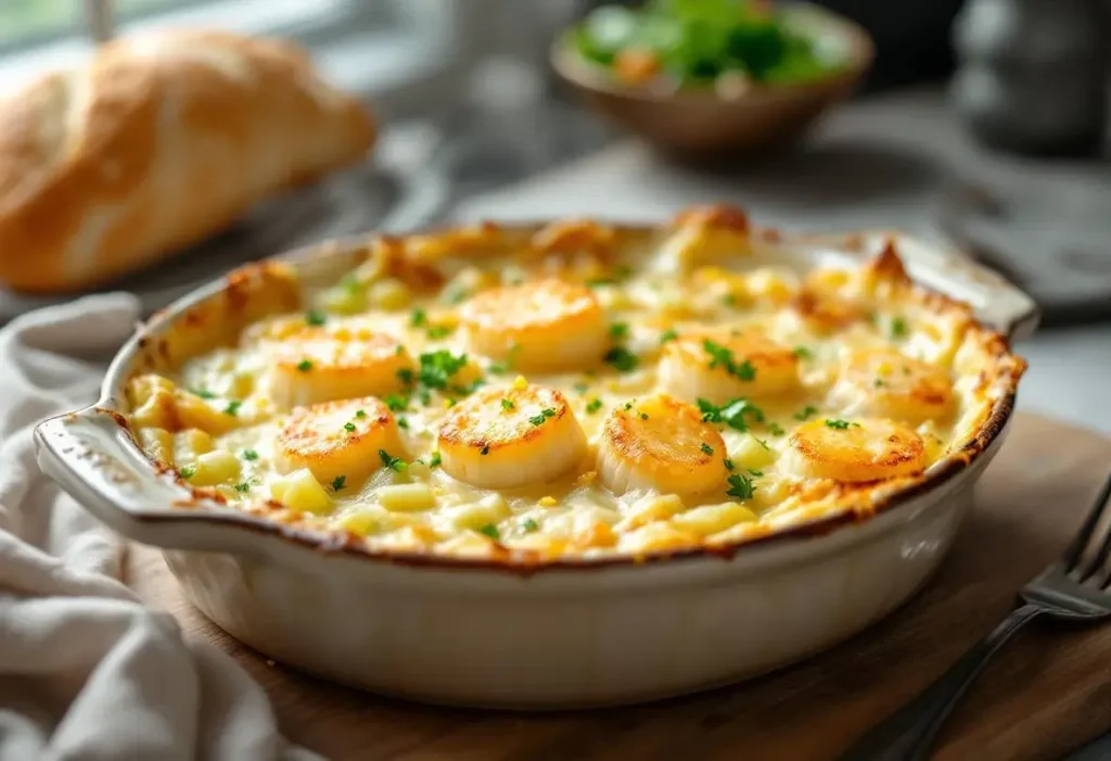 Gratin poireaux–Saint-Jacques : simple à faire, vraiment digne d’un repas de fête