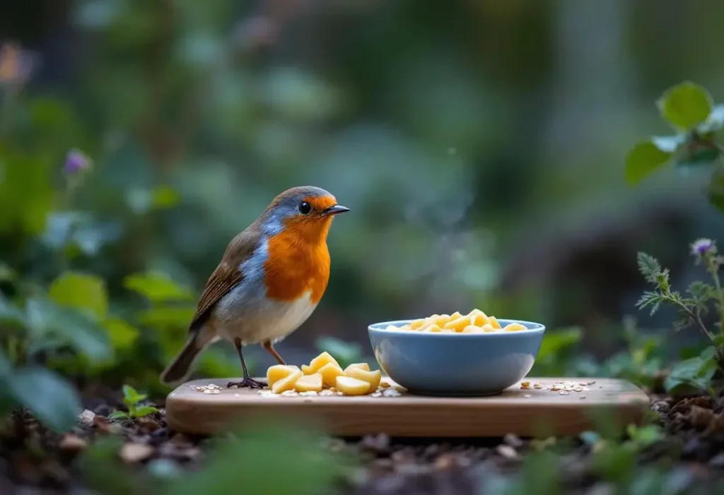 Rouges-gorges au jardin : ce soir, sortez dehors cet aliment de base à 3 centimes, que presque tous les jardiniers oublient